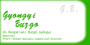 gyongyi buzgo business card