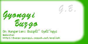 gyongyi buzgo business card